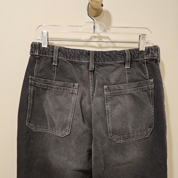 Free People Palmer Cuffed Wide Leg Jeans In Chalkboard Size 30 - Picture 5 of 5